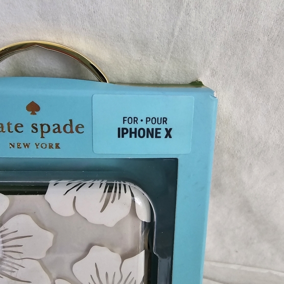Kate Spade iPhone X Hollyhock Floral Bling Diva Gems Hardshell Case New in Box - Picture 4 of 7